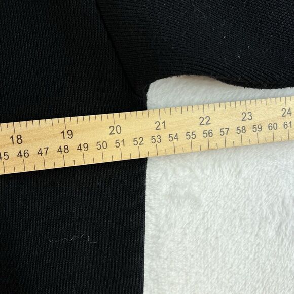 Vtg Express Tricot XS Cardigan Sweater Button Up Long Relax Black Whimsigoth - Picture 10 of 12